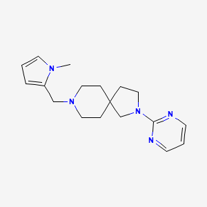 molecular formula C18H25N5 B7653555 8-[(1-Methylpyrrol-2-yl)methyl]-2-pyrimidin-2-yl-2,8-diazaspiro[4.5]decane 