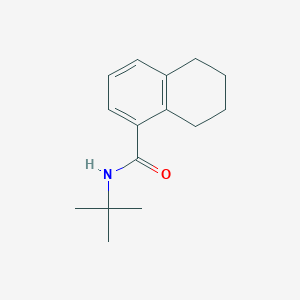 molecular formula C15H21NO B7653573 N-tert-butyl-5,6,7,8-tetrahydronaphthalene-1-carboxamide 