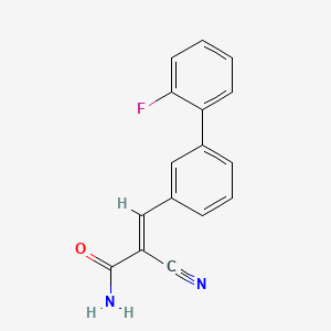 2-Cyano-3-[3-(2-fluorophenyl)phenyl]prop-2-enamide