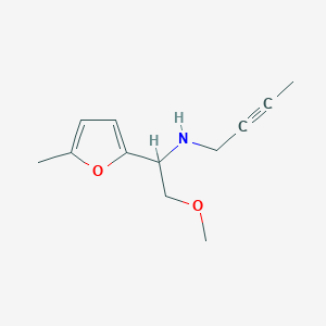 N-[2-methoxy-1-(5-methylfuran-2-yl)ethyl]but-2-yn-1-amine