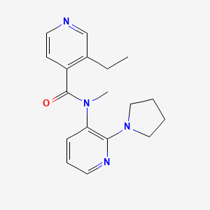 3-ethyl-N-methyl-N-(2-pyrrolidin-1-ylpyridin-3-yl)pyridine-4-carboxamide