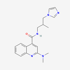 2-(dimethylamino)-N-(3-imidazol-1-yl-2-methylpropyl)quinoline-4-carboxamide