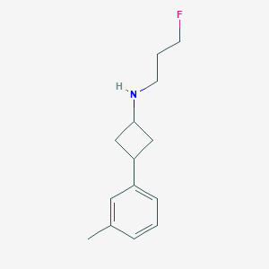 N-(3-fluoropropyl)-3-(3-methylphenyl)cyclobutan-1-amine