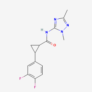 2-(3,4-difluorophenyl)-N-(2,5-dimethyl-1,2,4-triazol-3-yl)cyclopropane-1-carboxamide