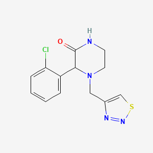 3-(2-Chlorophenyl)-4-(thiadiazol-4-ylmethyl)piperazin-2-one