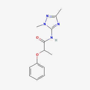 molecular formula C13H16N4O2 B7653751 N-(2,5-dimethyl-1,2,4-triazol-3-yl)-2-phenoxypropanamide 