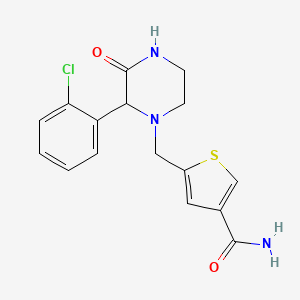 5-[[2-(2-Chlorophenyl)-3-oxopiperazin-1-yl]methyl]thiophene-3-carboxamide