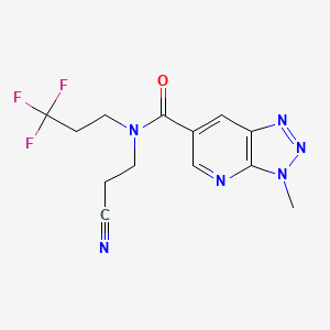 N-(2-cyanoethyl)-3-methyl-N-(3,3,3-trifluoropropyl)triazolo[4,5-b]pyridine-6-carboxamide