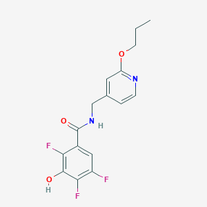 2,4,5-trifluoro-3-hydroxy-N-[(2-propoxypyridin-4-yl)methyl]benzamide