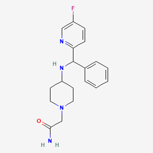 2-[4-[[(5-Fluoropyridin-2-yl)-phenylmethyl]amino]piperidin-1-yl]acetamide