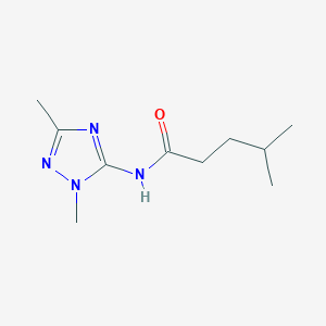 N-(2,5-dimethyl-1,2,4-triazol-3-yl)-4-methylpentanamide