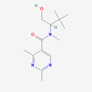 molecular formula C14H23N3O2 B7653812 N-(1-hydroxy-3,3-dimethylbutan-2-yl)-N,2,4-trimethylpyrimidine-5-carboxamide 