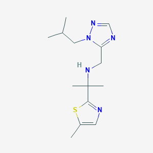 N-[[2-(2-methylpropyl)-1,2,4-triazol-3-yl]methyl]-2-(5-methyl-1,3-thiazol-2-yl)propan-2-amine