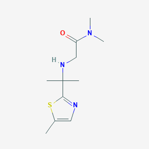 N,N-dimethyl-2-[2-(5-methyl-1,3-thiazol-2-yl)propan-2-ylamino]acetamide