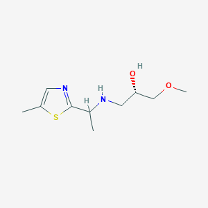 (2S)-1-methoxy-3-[1-(5-methyl-1,3-thiazol-2-yl)ethylamino]propan-2-ol