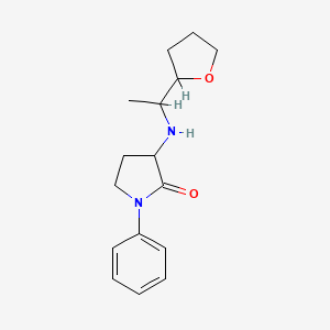 3-[1-(Oxolan-2-yl)ethylamino]-1-phenylpyrrolidin-2-one