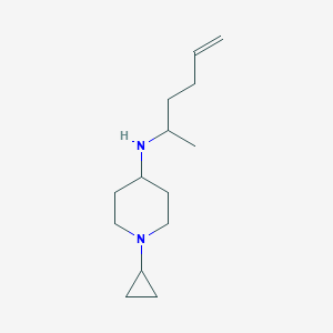 molecular formula C14H26N2 B7653939 1-cyclopropyl-N-hex-5-en-2-ylpiperidin-4-amine 