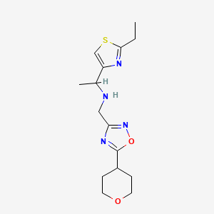 1-(2-ethyl-1,3-thiazol-4-yl)-N-[[5-(oxan-4-yl)-1,2,4-oxadiazol-3-yl]methyl]ethanamine