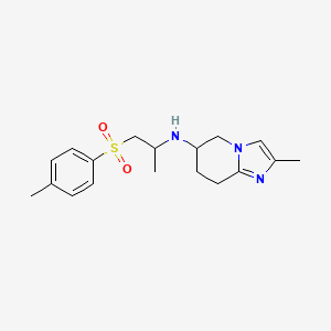 2-methyl-N-[1-(4-methylphenyl)sulfonylpropan-2-yl]-5,6,7,8-tetrahydroimidazo[1,2-a]pyridin-6-amine