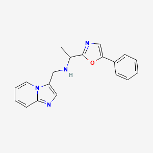 N-(imidazo[1,2-a]pyridin-3-ylmethyl)-1-(5-phenyl-1,3-oxazol-2-yl)ethanamine