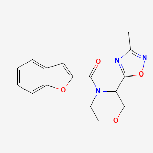 1-Benzofuran-2-yl-[3-(3-methyl-1,2,4-oxadiazol-5-yl)morpholin-4-yl]methanone