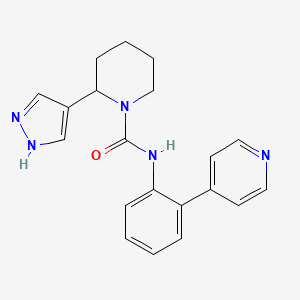 2-(1H-pyrazol-4-yl)-N-(2-pyridin-4-ylphenyl)piperidine-1-carboxamide