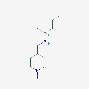 molecular formula C13H26N2 B7654000 N-[(1-methylpiperidin-4-yl)methyl]hex-5-en-2-amine 