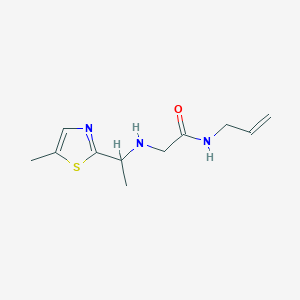 2-[1-(5-methyl-1,3-thiazol-2-yl)ethylamino]-N-prop-2-enylacetamide