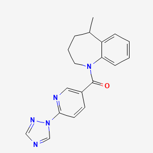 (5-Methyl-2,3,4,5-tetrahydro-1-benzazepin-1-yl)-[6-(1,2,4-triazol-1-yl)pyridin-3-yl]methanone