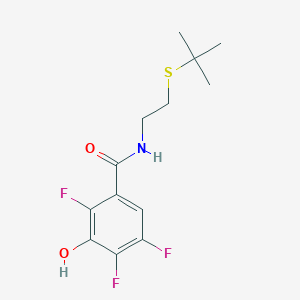 N-(2-tert-butylsulfanylethyl)-2,4,5-trifluoro-3-hydroxybenzamide