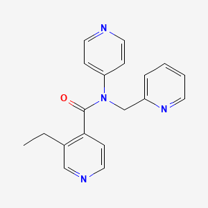 3-ethyl-N-pyridin-4-yl-N-(pyridin-2-ylmethyl)pyridine-4-carboxamide