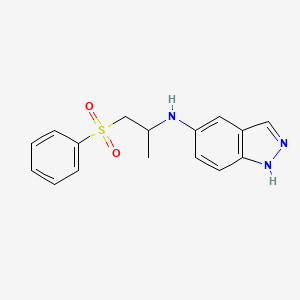 N-[1-(benzenesulfonyl)propan-2-yl]-1H-indazol-5-amine