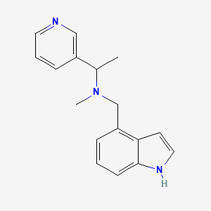 molecular formula C17H19N3 B7654091 N-(1H-indol-4-ylmethyl)-N-methyl-1-pyridin-3-ylethanamine 