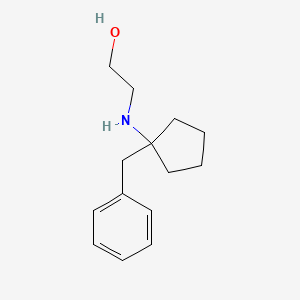 molecular formula C14H21NO B7654093 2-[(1-Benzylcyclopentyl)amino]ethanol 