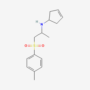 N-[1-(4-methylphenyl)sulfonylpropan-2-yl]cyclopent-3-en-1-amine