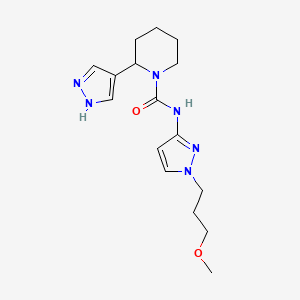 N-[1-(3-methoxypropyl)pyrazol-3-yl]-2-(1H-pyrazol-4-yl)piperidine-1-carboxamide