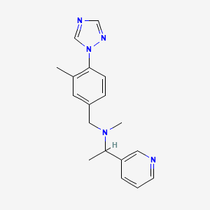 N-methyl-N-[[3-methyl-4-(1,2,4-triazol-1-yl)phenyl]methyl]-1-pyridin-3-ylethanamine