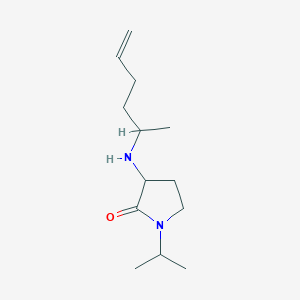 molecular formula C13H24N2O B7654116 3-(Hex-5-en-2-ylamino)-1-propan-2-ylpyrrolidin-2-one 