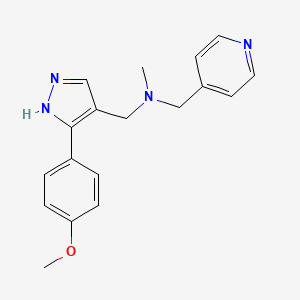 N-[[5-(4-methoxyphenyl)-1H-pyrazol-4-yl]methyl]-N-methyl-1-pyridin-4-ylmethanamine