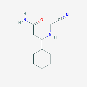 molecular formula C11H19N3O B7654148 3-(Cyanomethylamino)-3-cyclohexylpropanamide 