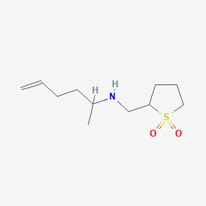 N-[(1,1-dioxothiolan-2-yl)methyl]hex-5-en-2-amine