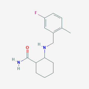 2-[(5-Fluoro-2-methylphenyl)methylamino]cyclohexane-1-carboxamide