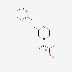 molecular formula C17H25NO3 B7654240 2-Ethoxy-1-[2-(2-phenylethyl)morpholin-4-yl]propan-1-one 