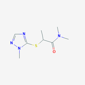 N,N-dimethyl-2-[(2-methyl-1,2,4-triazol-3-yl)sulfanyl]propanamide