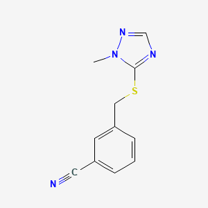 3-[(2-Methyl-1,2,4-triazol-3-yl)sulfanylmethyl]benzonitrile