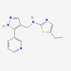 5-ethyl-N-[(5-pyridin-3-yl-1H-pyrazol-4-yl)methyl]-1,3-thiazol-2-amine