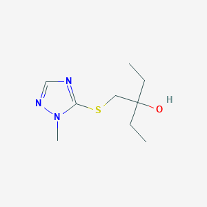 3-[(2-Methyl-1,2,4-triazol-3-yl)sulfanylmethyl]pentan-3-ol