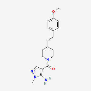 (5-Amino-1-methylpyrazol-4-yl)-[4-[2-(4-methoxyphenyl)ethyl]piperidin-1-yl]methanone