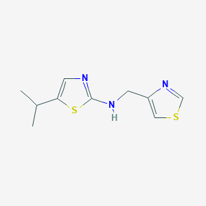 molecular formula C10H13N3S2 B7654405 5-propan-2-yl-N-(1,3-thiazol-4-ylmethyl)-1,3-thiazol-2-amine 