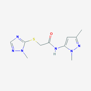 N-(2,5-dimethylpyrazol-3-yl)-2-[(2-methyl-1,2,4-triazol-3-yl)sulfanyl]acetamide